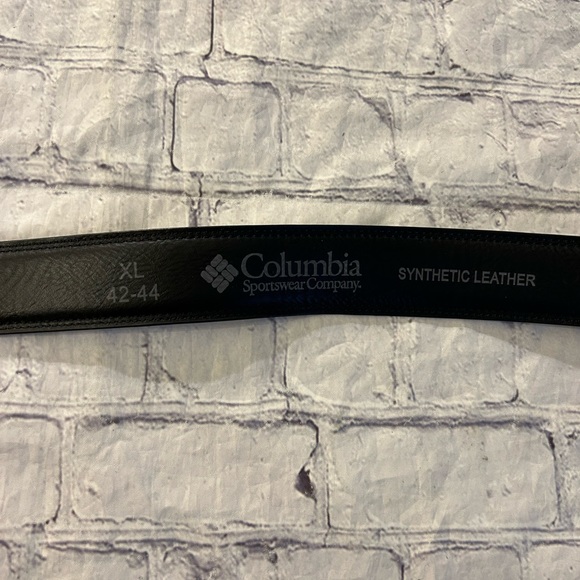 COLUMBIA SPORTSWEAR COMPANY MENS VEGAN LEATHER BLACK CHUNKY BELT SIZE XL (42-44) - Picture 7 of 10